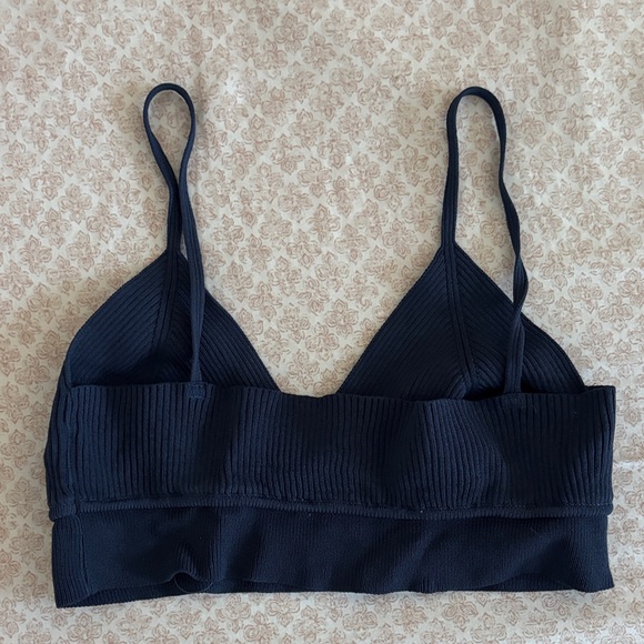 Zara Midnight Ribbed Bralette - Picture 3 of 4
